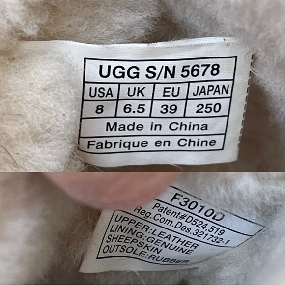 UGG Wm’s Kensington Black Leather Shearling Lined Buckle Boot In Sz 8 - Picture 3 of 15